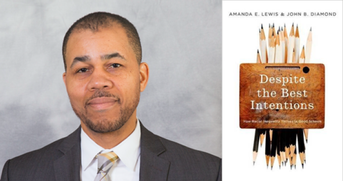 Portrait of John Diamond and his book cover