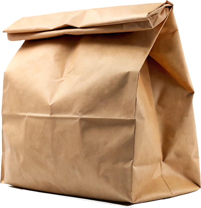 brown paper lunch bag.