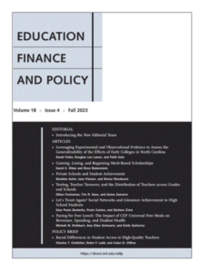 Education Finance and Policy cover