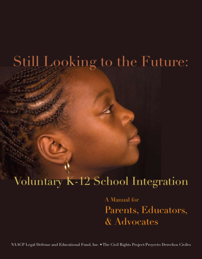 Cover with black girl in profile.
