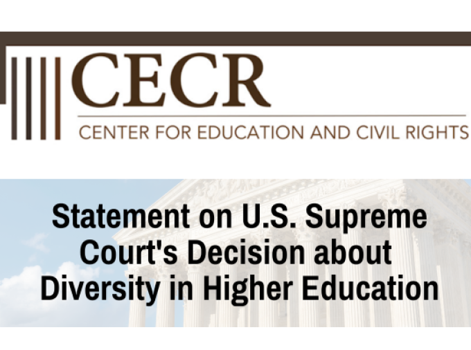 CECR logo and the news headline over the U.S. Supreme Court Building image.